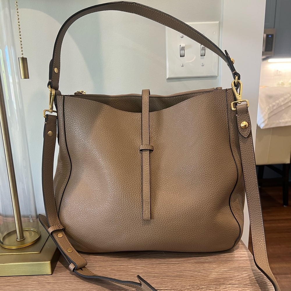 Annabel Ingall Brooke Tan Leather Hobo Bag